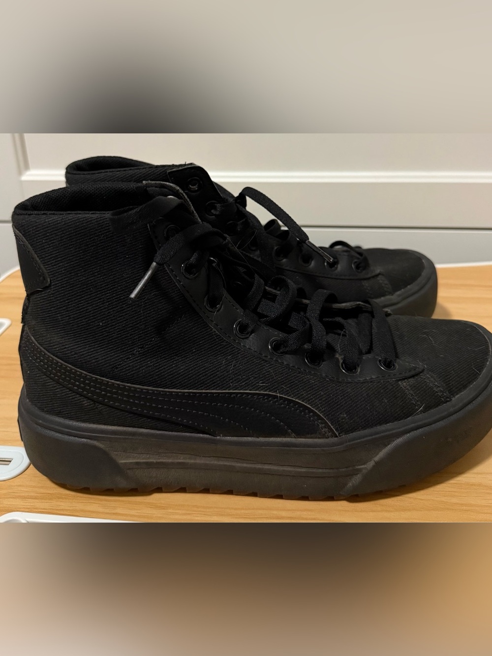 Puma Black High-Top Platform Sneakers - Picture 3 of 6